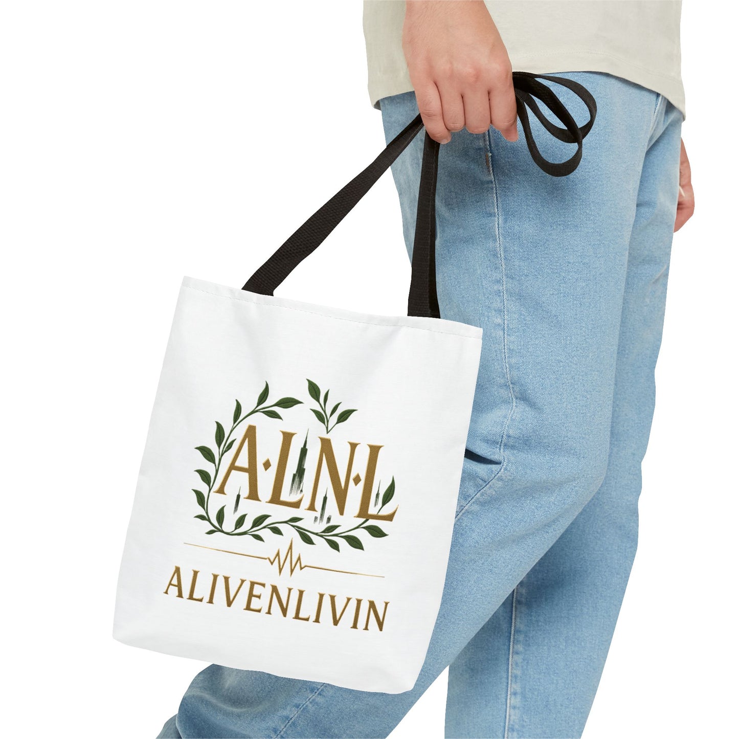 Chic Urban Tote Bag | Stylish Reusable Eco-Friendly Gift for Plant Lovers, Fashionistas, Commuters, AlivenLivin Design