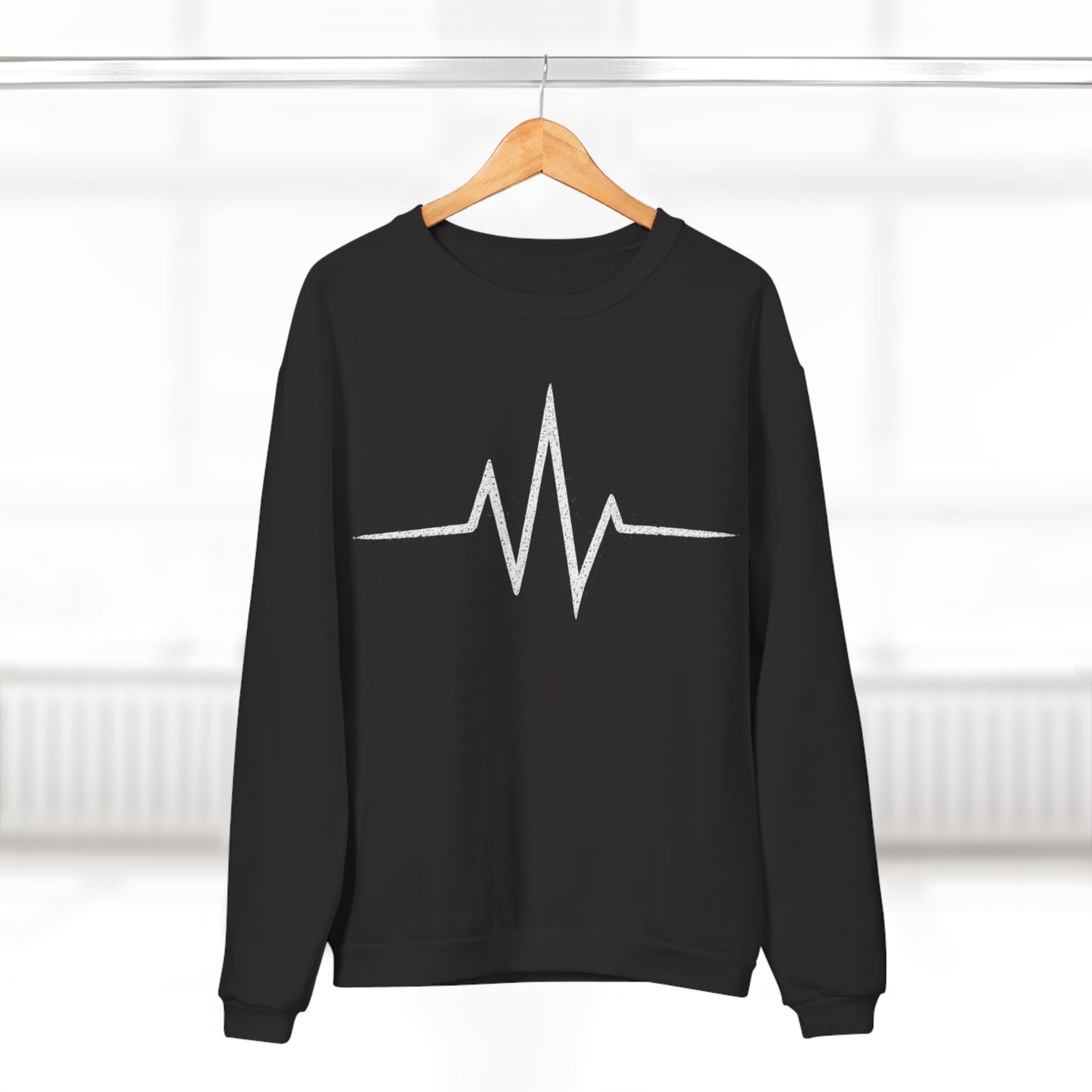 Inspirational Heartbeat Crew Neck Sweatshirt, Motivational Gift, Casual Wear, Unisex Pullover, Fitness Enthusiast