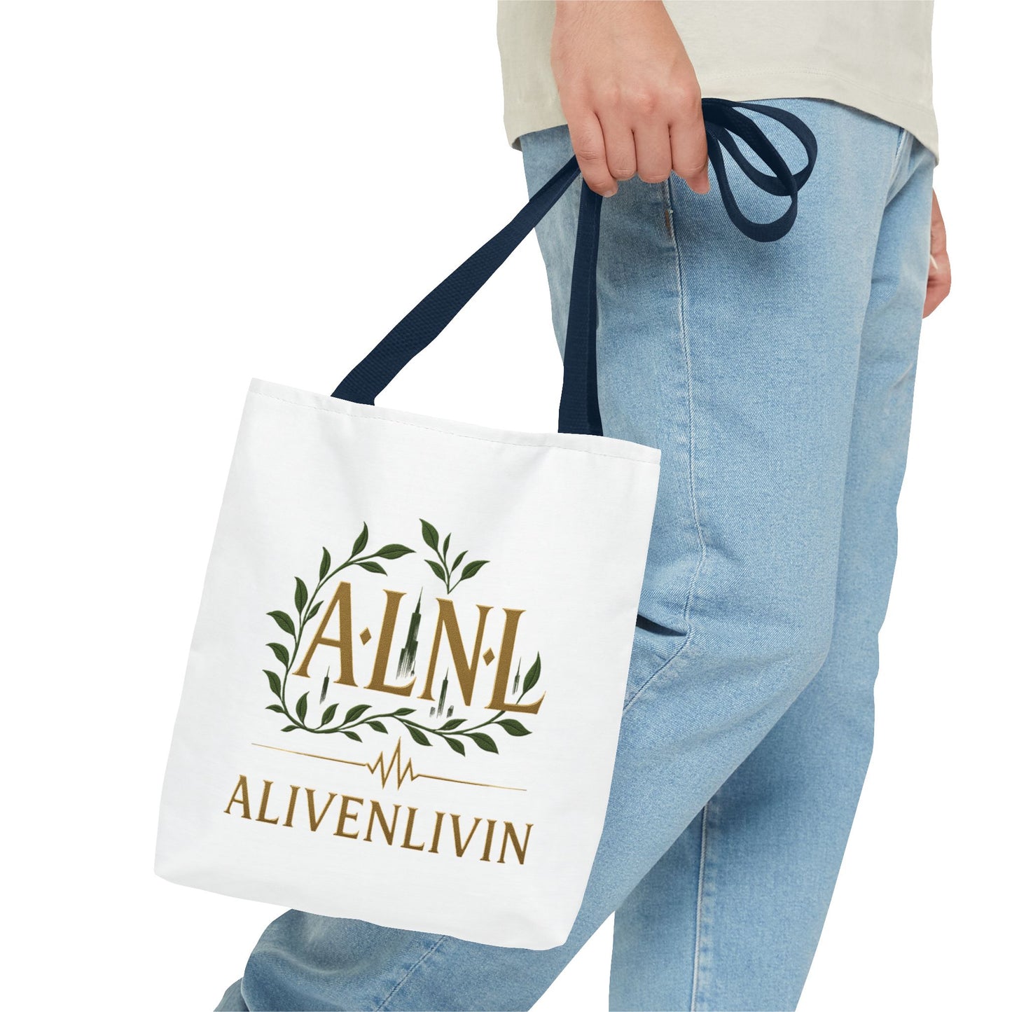Chic Urban Tote Bag | Stylish Reusable Eco-Friendly Gift for Plant Lovers, Fashionistas, Commuters, AlivenLivin Design