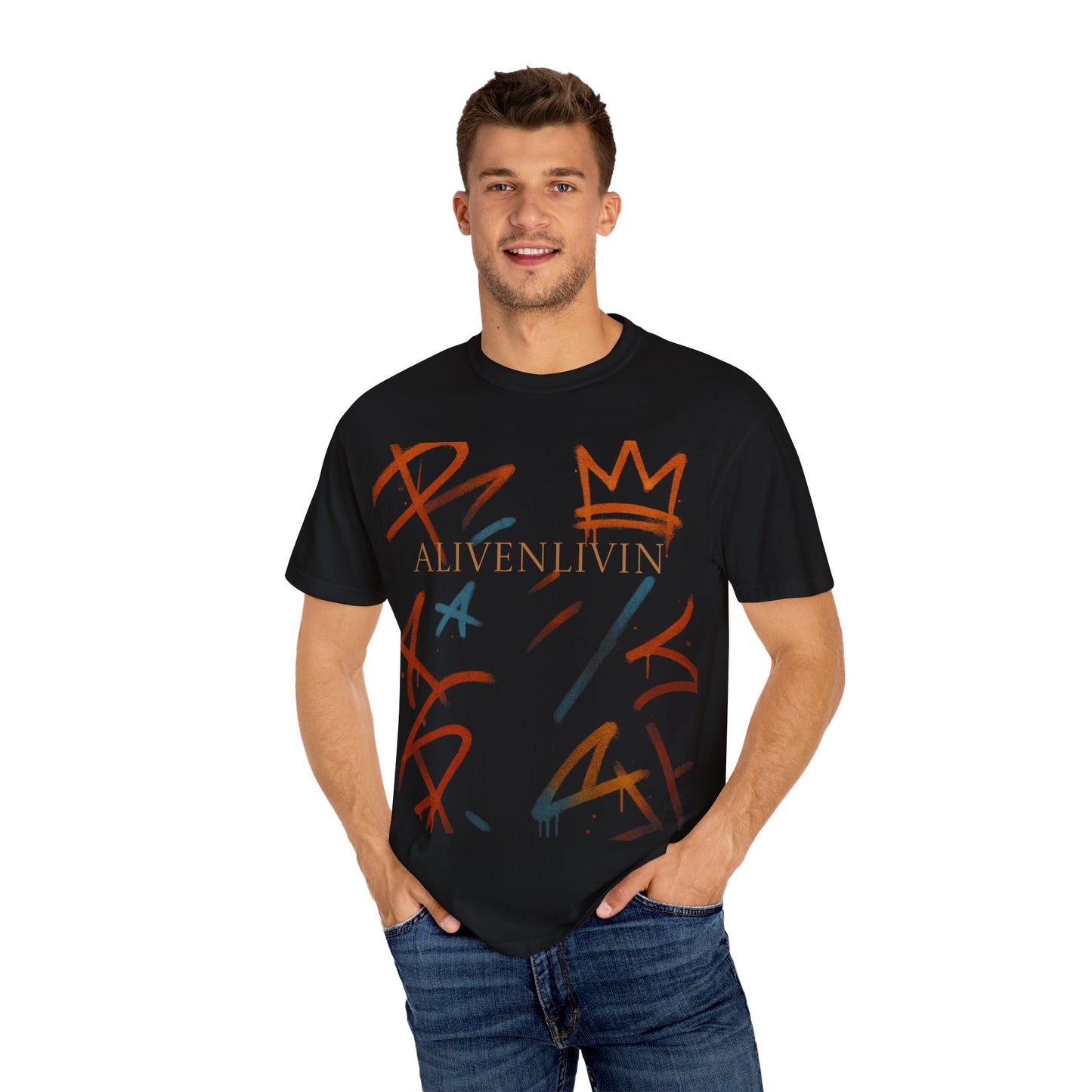Urban Graffiti T-Shirt - ALIVENLIVIN Unisex Tee, Streetwear Fashion, Casual Outfit, Gift for Art Lovers, Everyday Wear, Graphic Tee