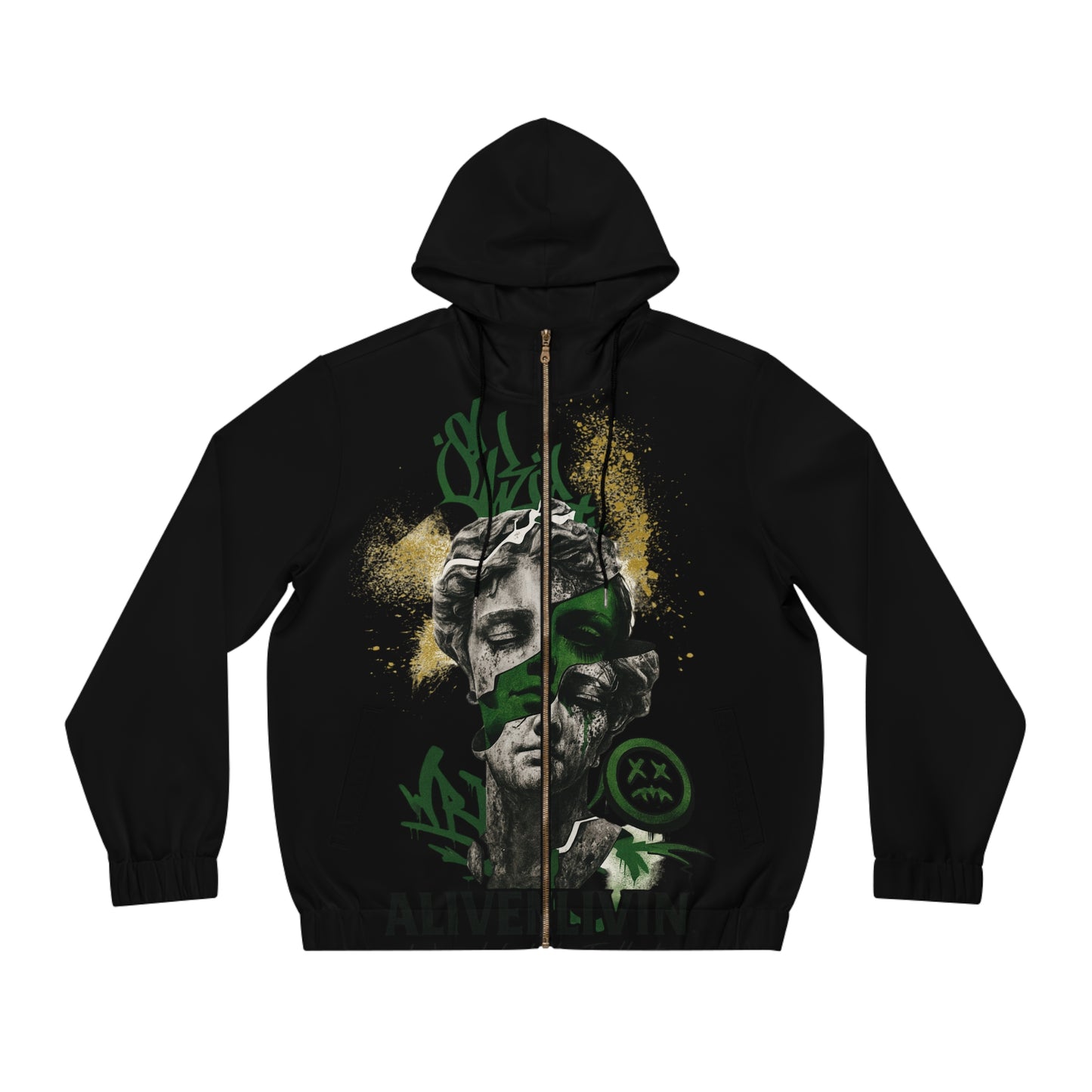 ALIVENLIVIN Graffiti Statue Hoodie-Wear Life to the fullest