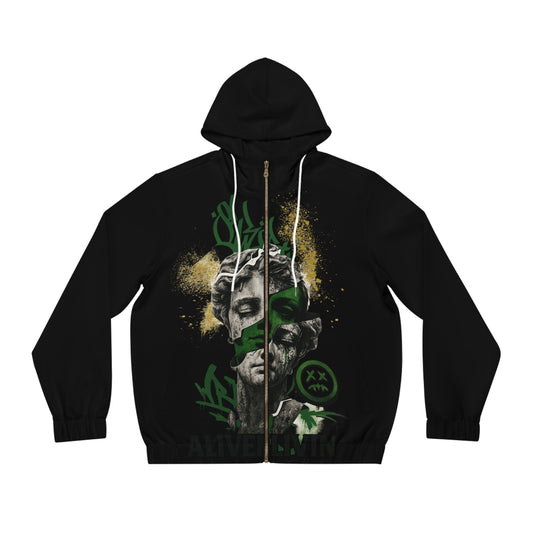 ALIVENLIVIN Graffiti Statue Hoodie-Wear Life to the fullest