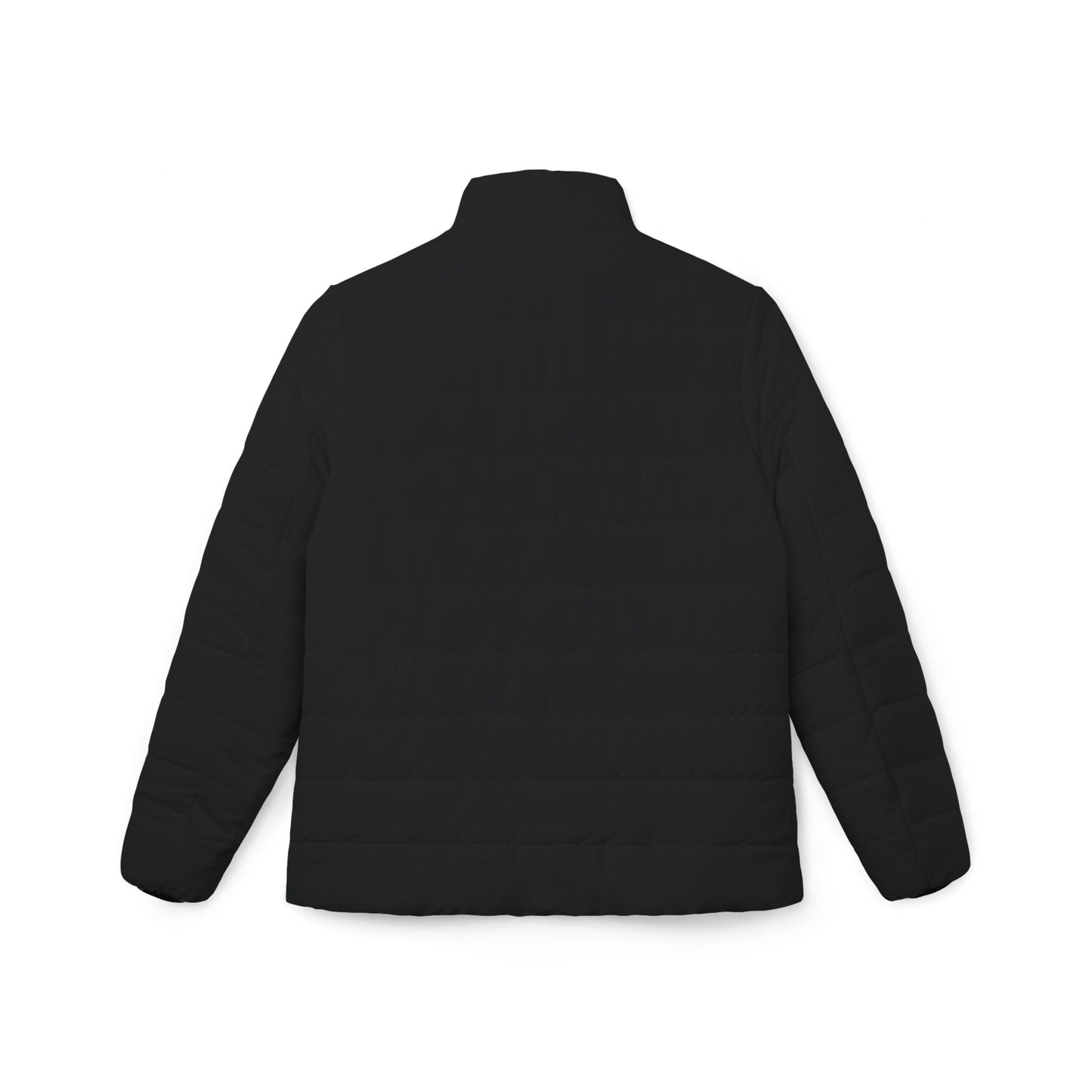 Black Womens Puffer Jacket with ALIVENLIVIN Logo, Warm Winter Coat, Stylish Outerwear, Trendy Fashion Apparel, Gift for Her, Winter Holiday