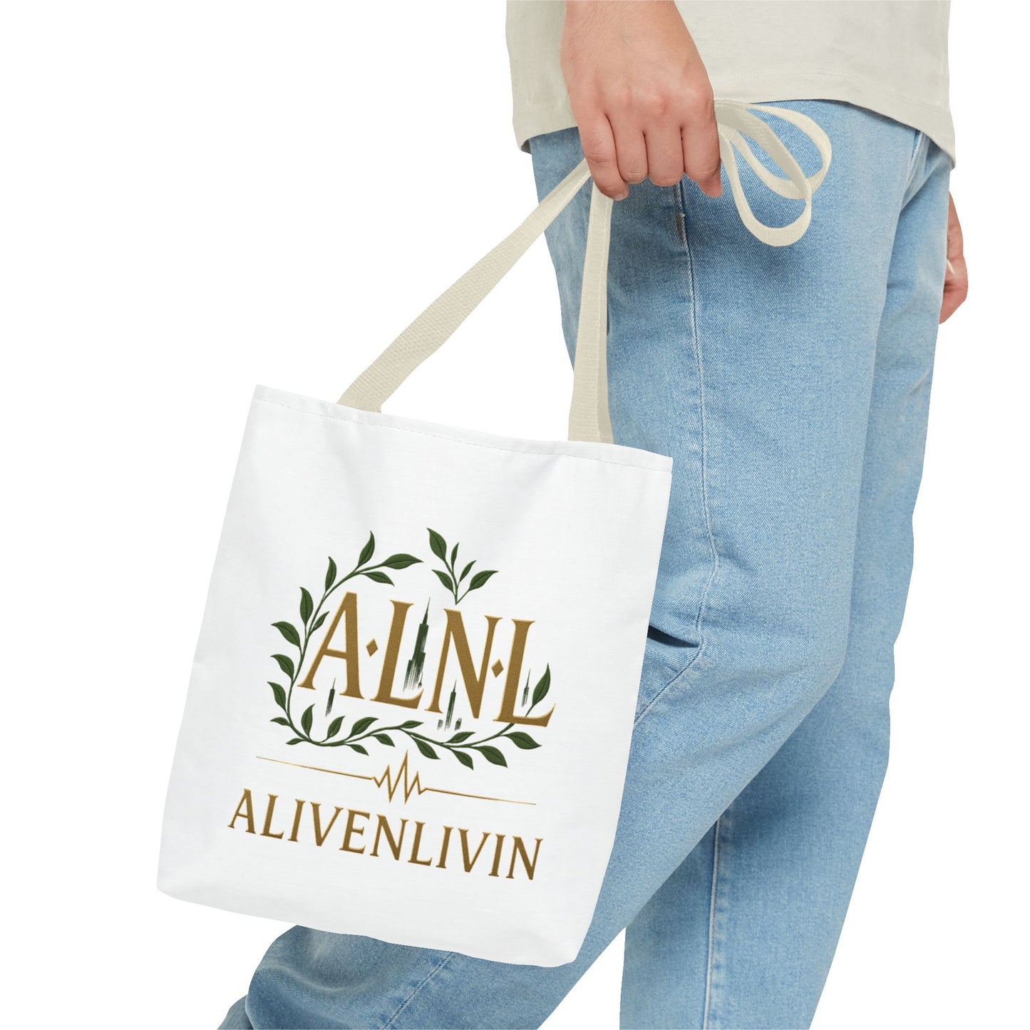 Chic Urban Tote Bag | Stylish Reusable Eco-Friendly Gift for Plant Lovers, Fashionistas, Commuters, AlivenLivin Design