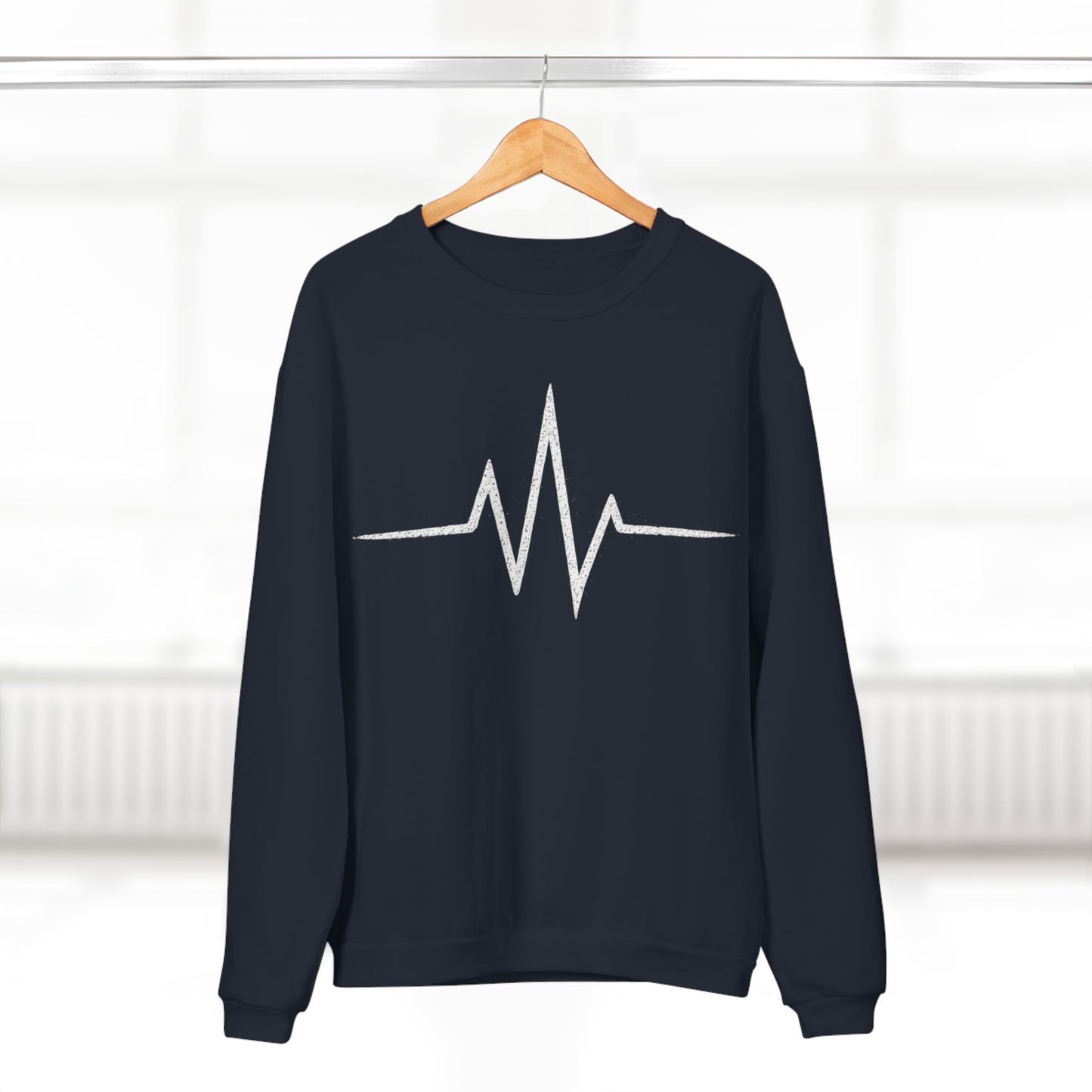 Inspirational Heartbeat Crew Neck Sweatshirt, Motivational Gift, Casual Wear, Unisex Pullover, Fitness Enthusiast