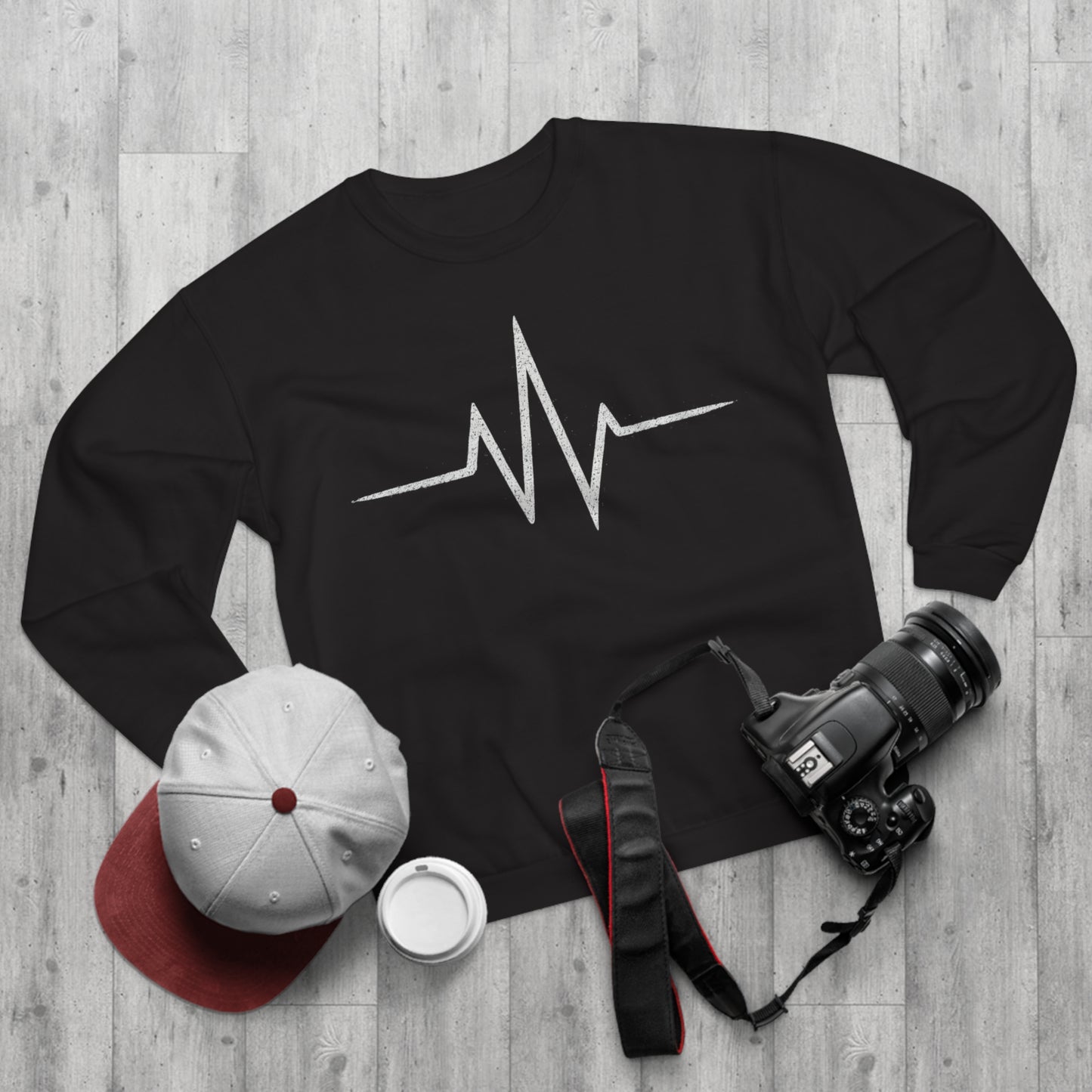Inspirational Heartbeat Crew Neck Sweatshirt, Motivational Gift, Casual Wear, Unisex Pullover, Fitness Enthusiast