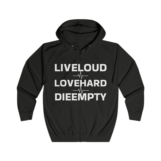 Inspiring Unisex Full Zip Hoodie | Motivational Apparel for Daily Life, Inspirational Gift, Casual Wear, Trendy Outfit, Cozy Layer