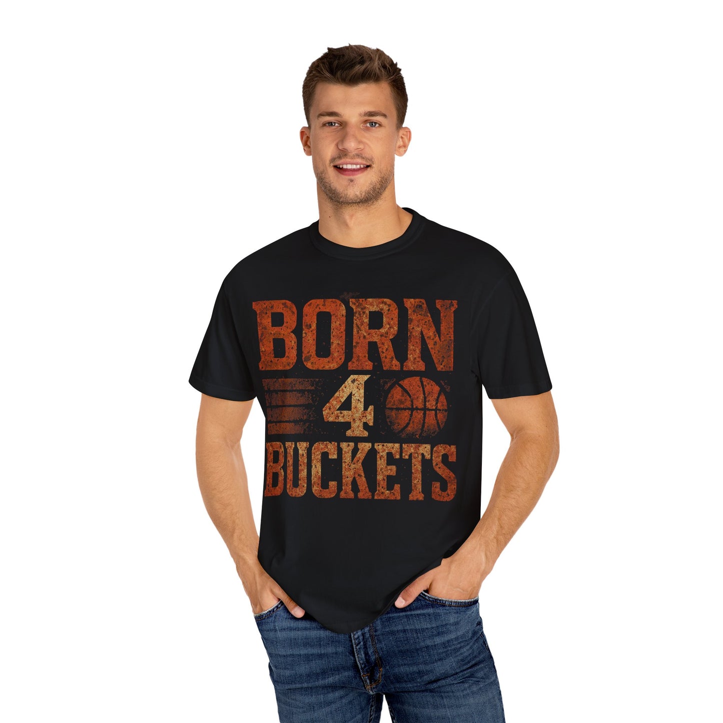 Born for Buckets Basketball Tee, Unisex Graphic T-Shirt, Sporty Apparel, Gift for Hoopers, Casual Wear, Basketball Fan Shirt