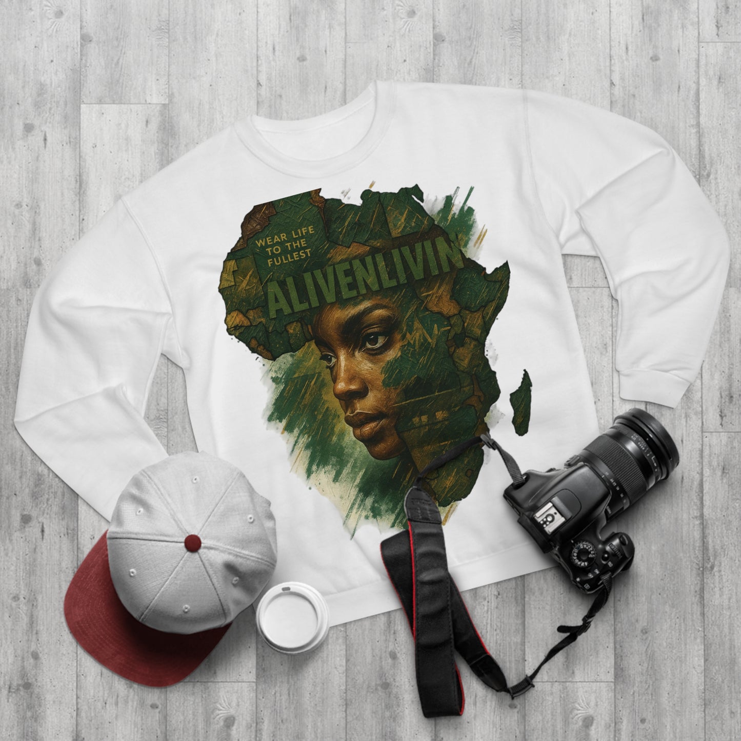 Boho Inspired Unisex Crew Neck Sweatshirt, African Culture Gift, AlivenLivin Apparel, Cozy Casual Wear, Stylish Streetwear