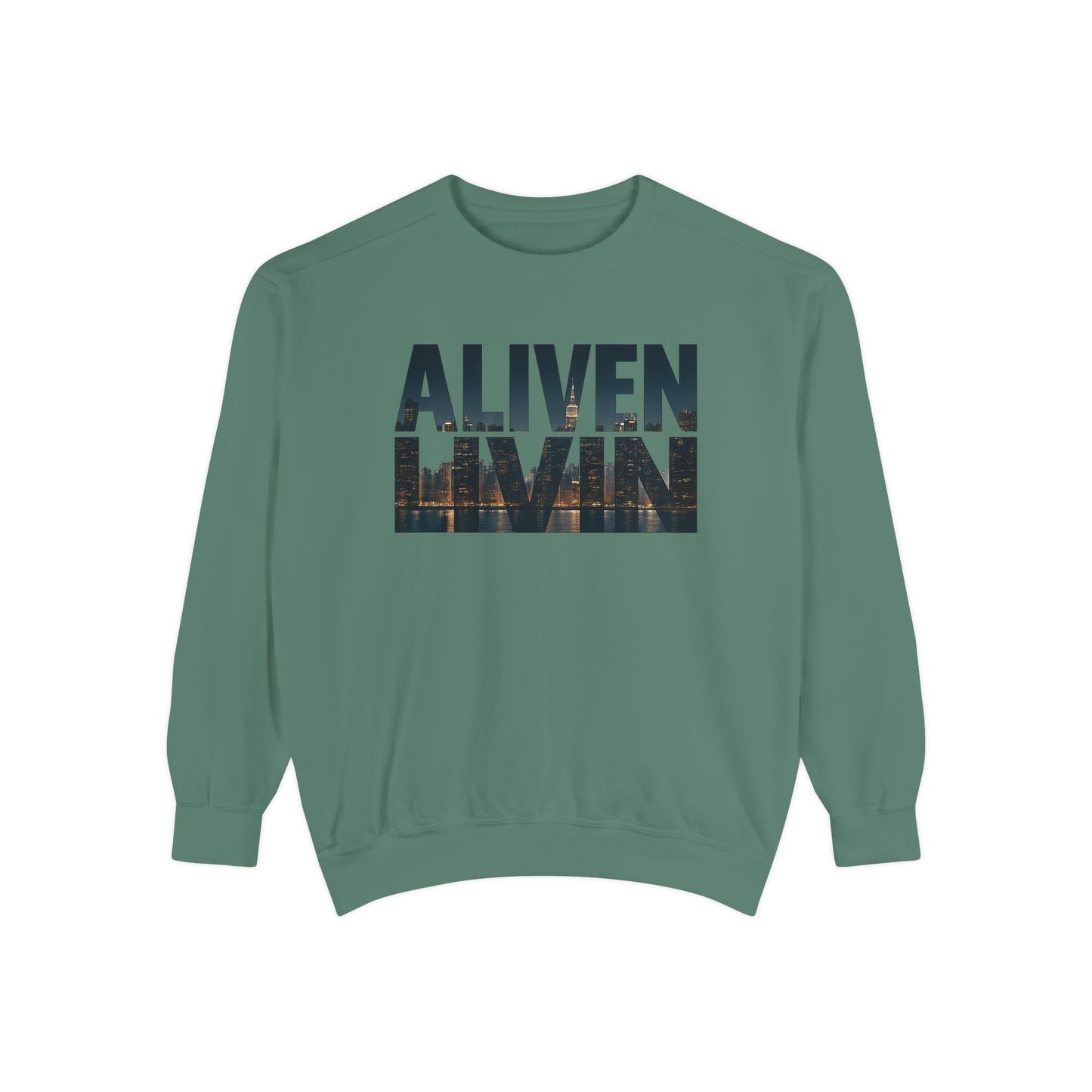 Vintage Inspired Unisex Sweatshirt - ALIVEN LIVIN, Cozy Apparel, Gift for Him/Her, Casual Style, Perfect for Fall