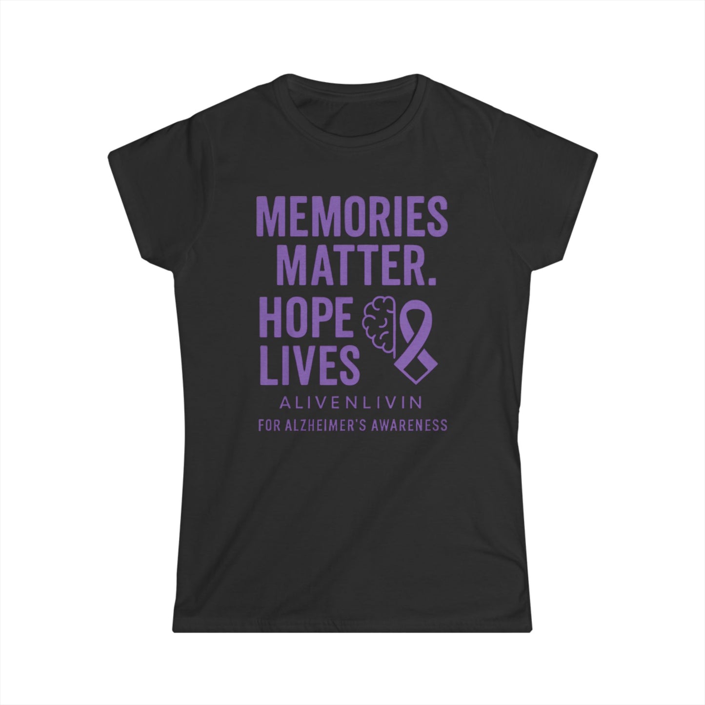 Alzheimer's Awareness Tee, Empowerment Shirt, Memory Matters Top, Hope Lives T-Shirt, Supportive Gift for Caregivers