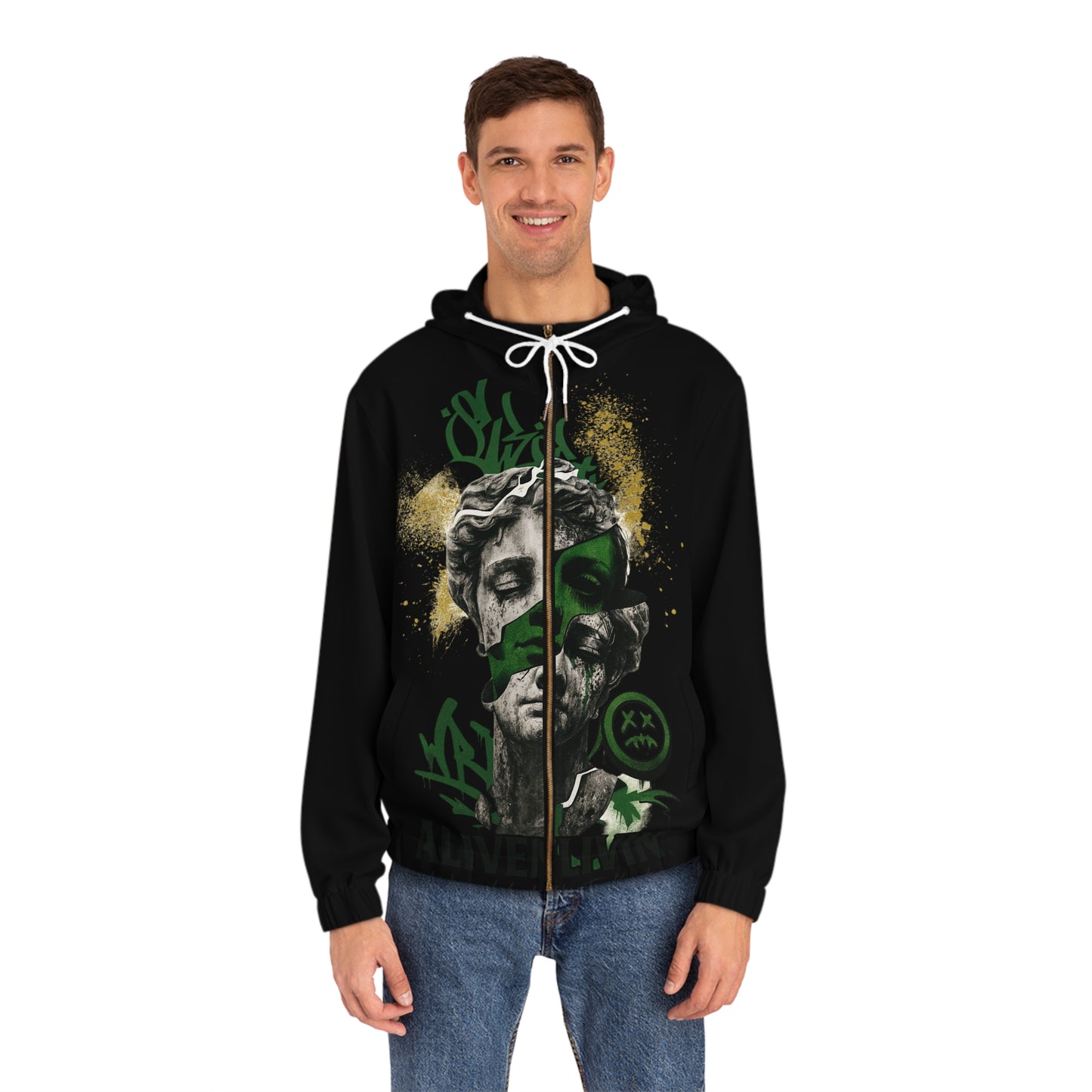 ALIVENLIVIN Graffiti Statue Hoodie-Wear Life to the fullest