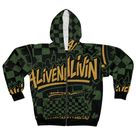 Vibrant Unisex Zip Hoodie - Cool Streetwear, Casual Wear, Gift for Him/Her, Stylish Layer for All Seasons