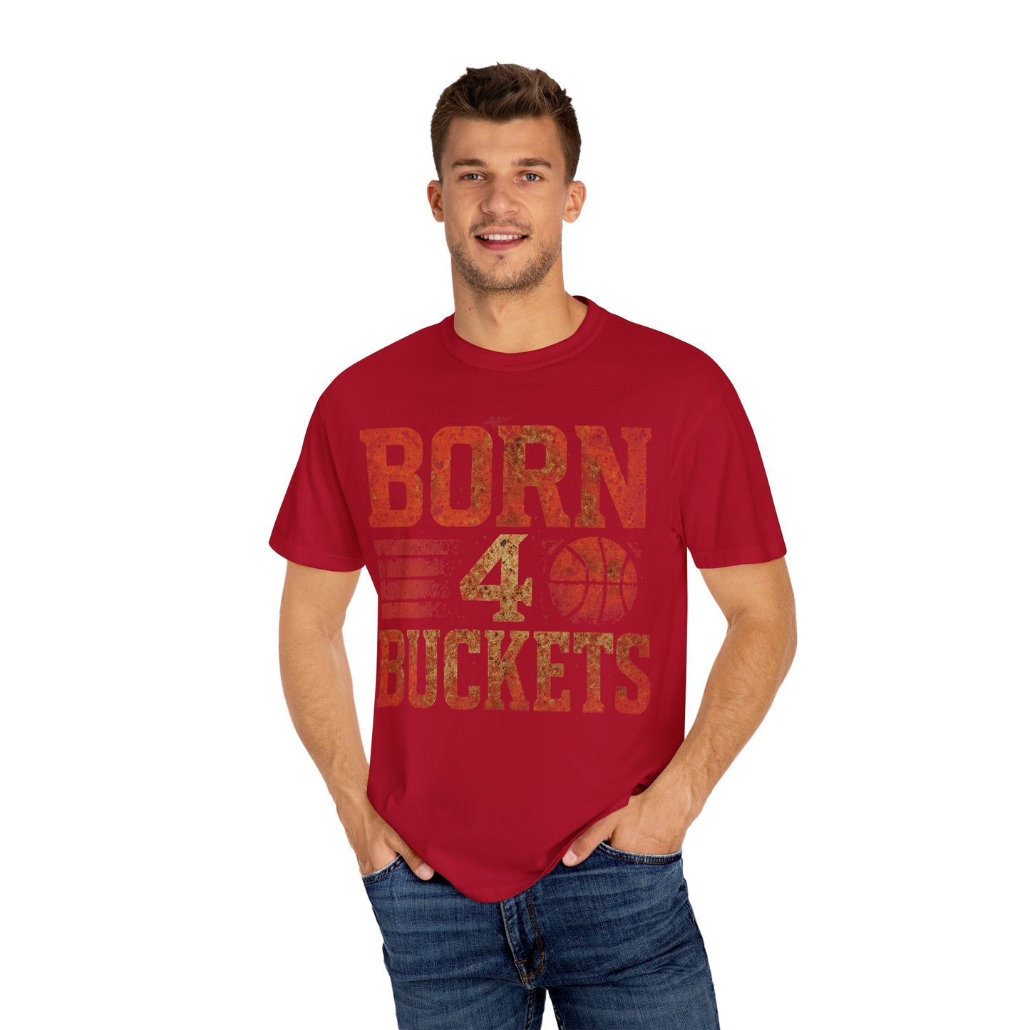 Born for Buckets Basketball Tee, Unisex Graphic T-Shirt, Sporty Apparel, Gift for Hoopers, Casual Wear, Basketball Fan Shirt