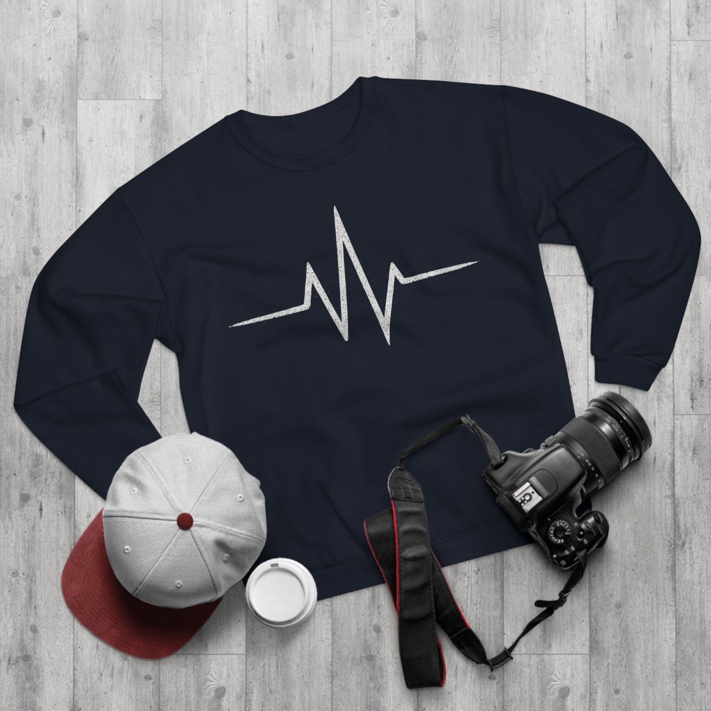 Inspirational Heartbeat Crew Neck Sweatshirt, Motivational Gift, Casual Wear, Unisex Pullover, Fitness Enthusiast