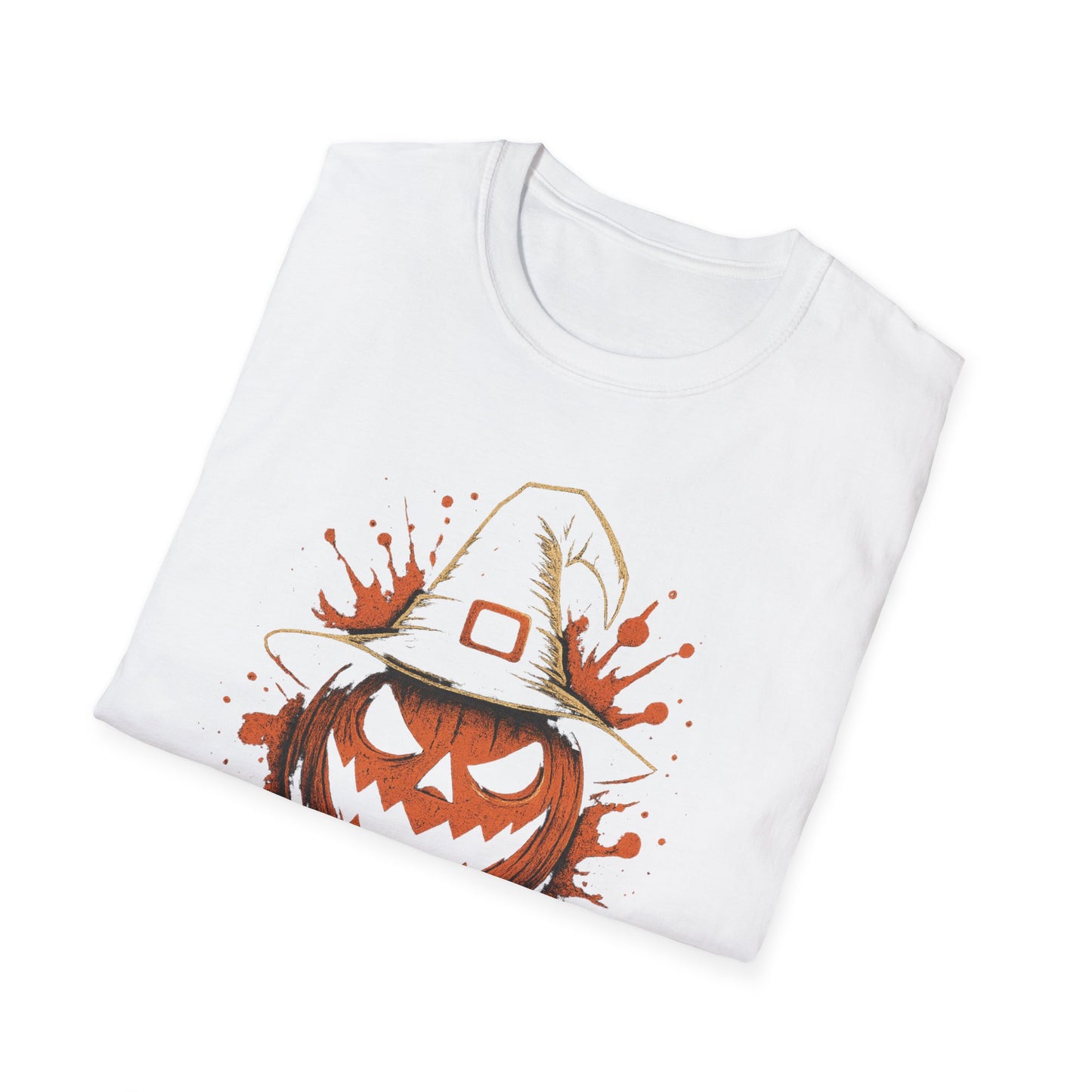 Halloween Pumpkin T-Shirt, Unisex Casual Tee, Spooky Season Apparel, Fall Festive Wear, Gift for Halloween Lovers, ALIVENLIVIN Shirt