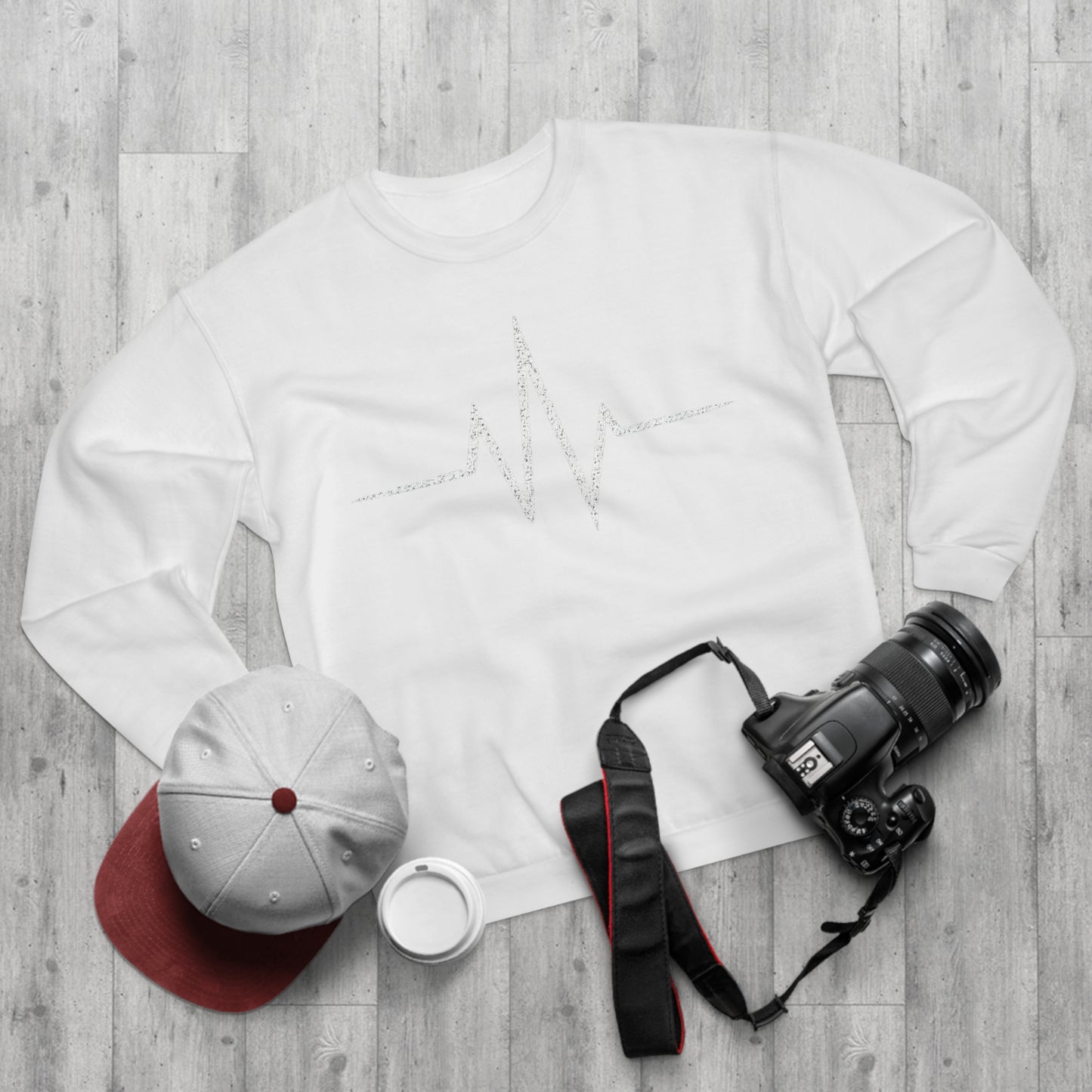 Inspirational Heartbeat Crew Neck Sweatshirt, Motivational Gift, Casual Wear, Unisex Pullover, Fitness Enthusiast