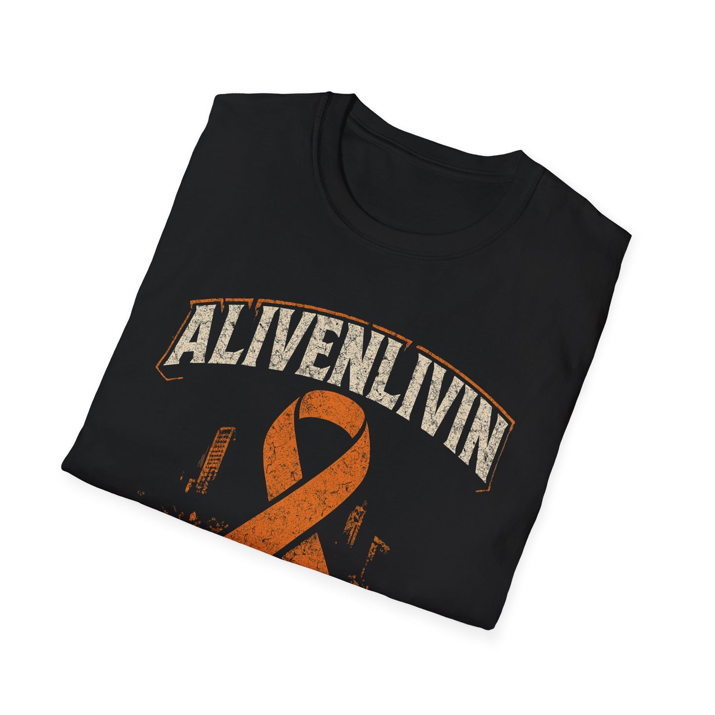 Leukemia Awareness T-Shirt, Unisex Softstyle Tee, Cancer Support Shirt, Orange Ribbon Apparel, Awareness Campaign Clothing