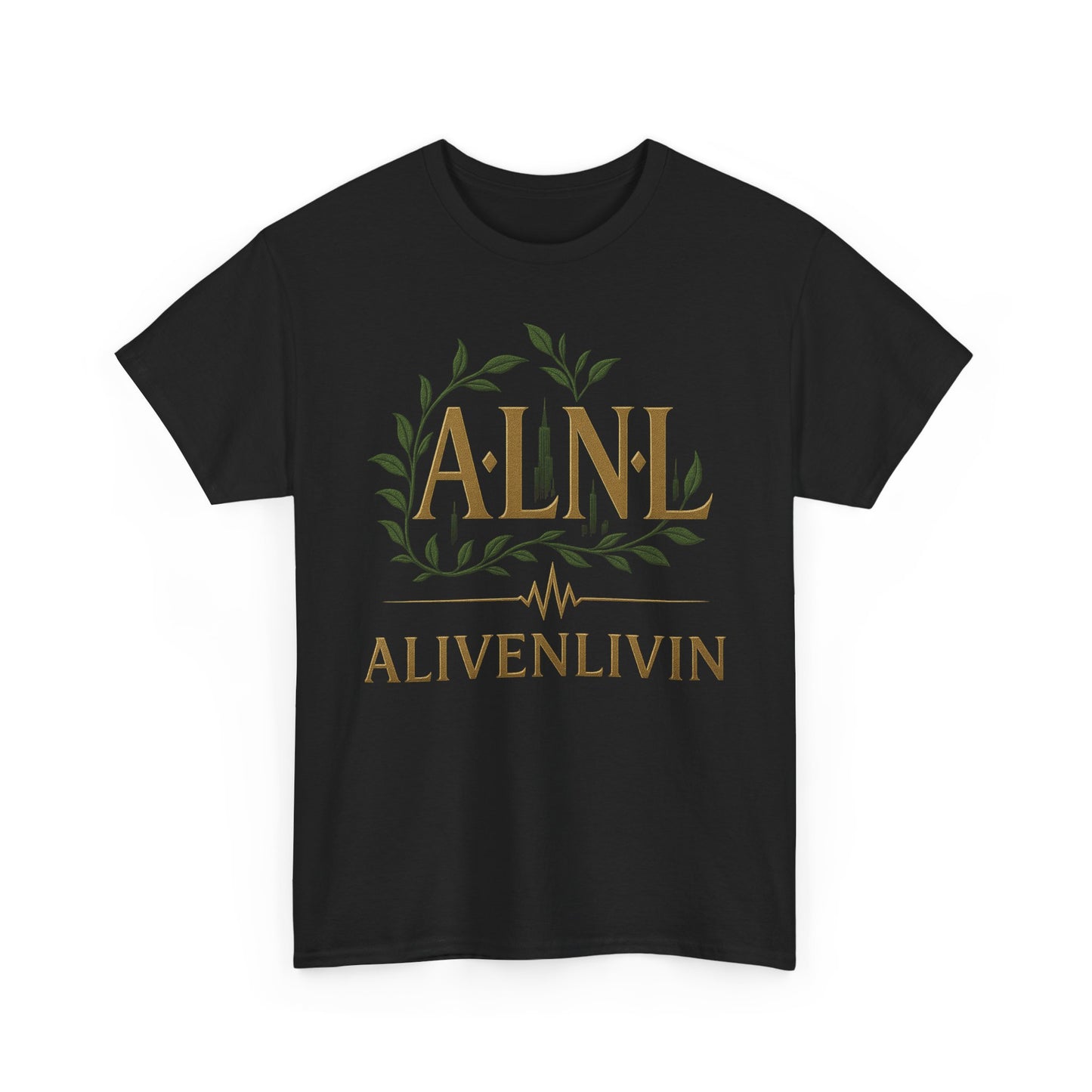 Stylish Unisex Heavy Cotton Tee with 'ALIVENLIVIN' Design - Perfect for Casual Wear, Street Style, Gift, Everyday Comfort, Relaxed Fit