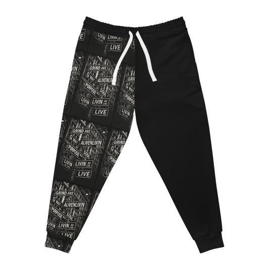 Urban Graphic Joggers - Live Boldly, Sweatpants for Athletes, Casual Wear, Street Style, Live Events Apparel, Gift for Fitness Lovers