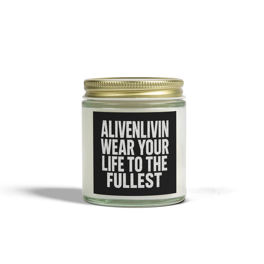 Coconut Apricot Scented Candle - Inspirational Home Decor, Gifts for Her, Relaxation, Self-Care, Aromatherapy