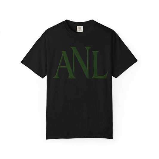 Stylish Garment-Dyed T-Shirt with ANL Design, Unisex Casual Tee, Perfect for Everyday Wear, Gift Ideas, Relaxed Fit Apparel
