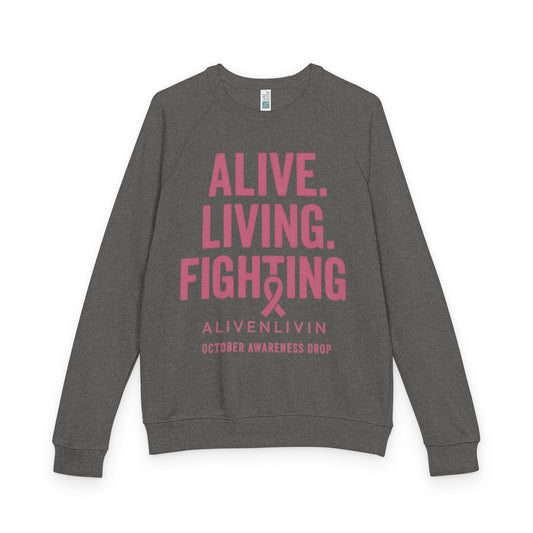 Awareness Crewneck Sweatshirt, Cozy Supportive Apparel, Gift for Breast Cancer Awareness Month, Unisex Casual Wear, Fight Against Cancer