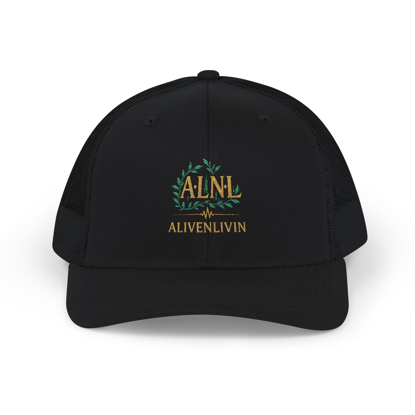 Stylish Snapback Trucker Cap - ALIVENLIVIN Embroidered Hat, Streetwear, Trendy Gift, Summer Accessory, Outdoor Events, Casual Fashion
