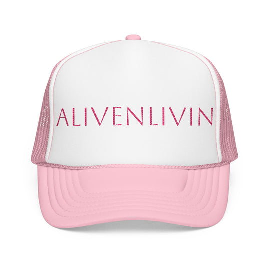 Chic Foamy Trucker Hat, Stylish Cap for Outdoor Events, Birthday Gift, Embroidered Hat, Trendy Accessory, Perfect for Summer Fun