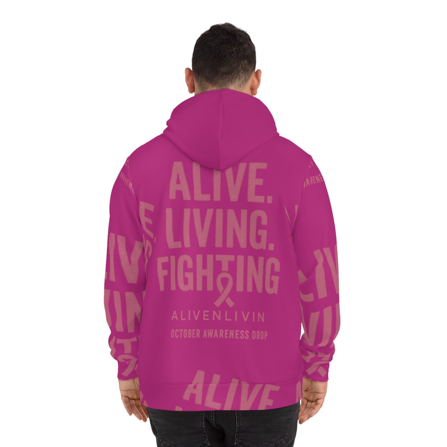 Awareness Fashion Hoodie - 'Alive. Living. Fighting.'