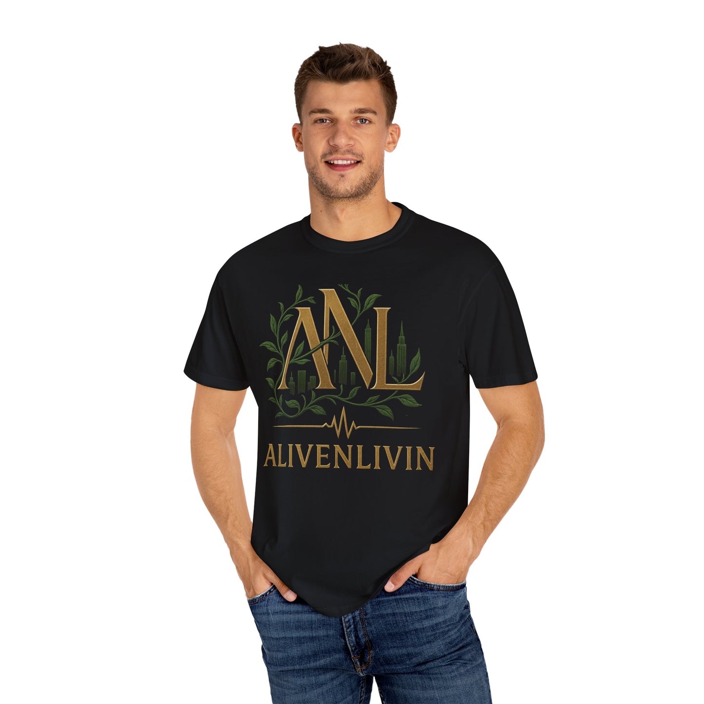 Urban Vibes T-Shirt, Casual Unisex Tee, Streetwear Style, Gift for City Lovers, ALIVENLIVIN Graphic Design
