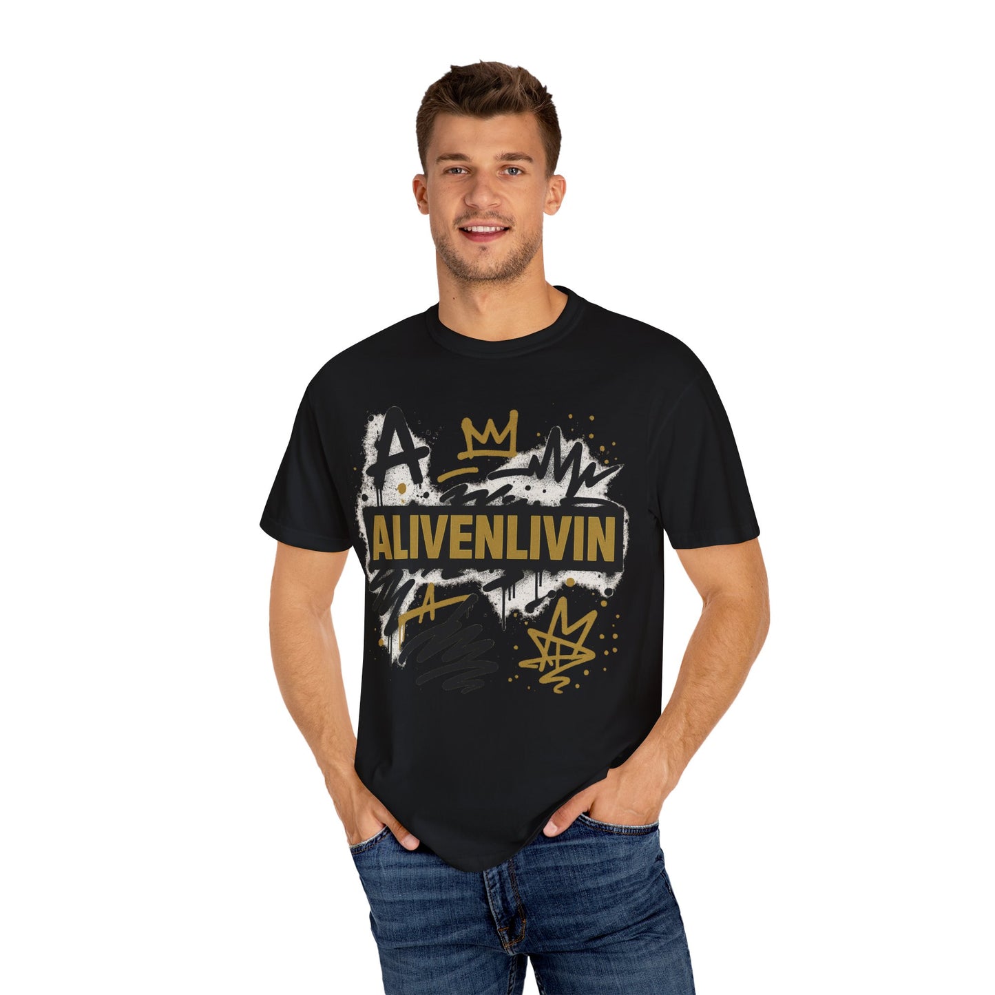 Stylish Graffiti T-Shirt for Creative Souls, Unique Graphic Tee, Casual Wear, Street Style Shirt, Gift for Art Lovers