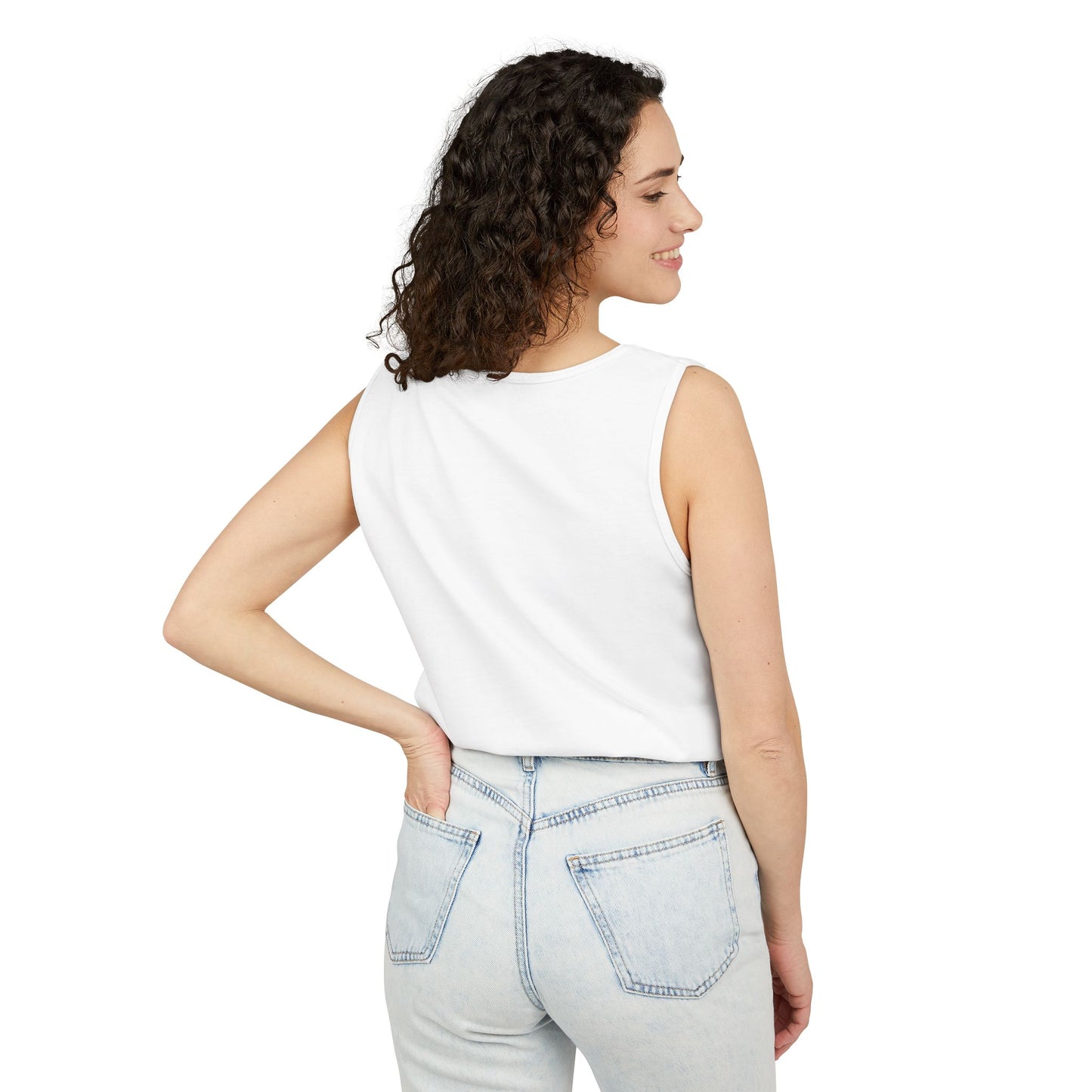 Stylish Unisex Garment-Dyed Tank Top with ANL Design for Casual Days, Beach, Gifts, Summer Wear, and Unique Events