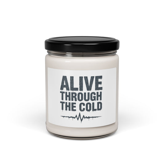 Scented Soy Candle, Cozy Atmosphere, Perfect Gift for Winter, ''Alive Through the Cold'', Relaxation, Home Fragrance, Self-Care