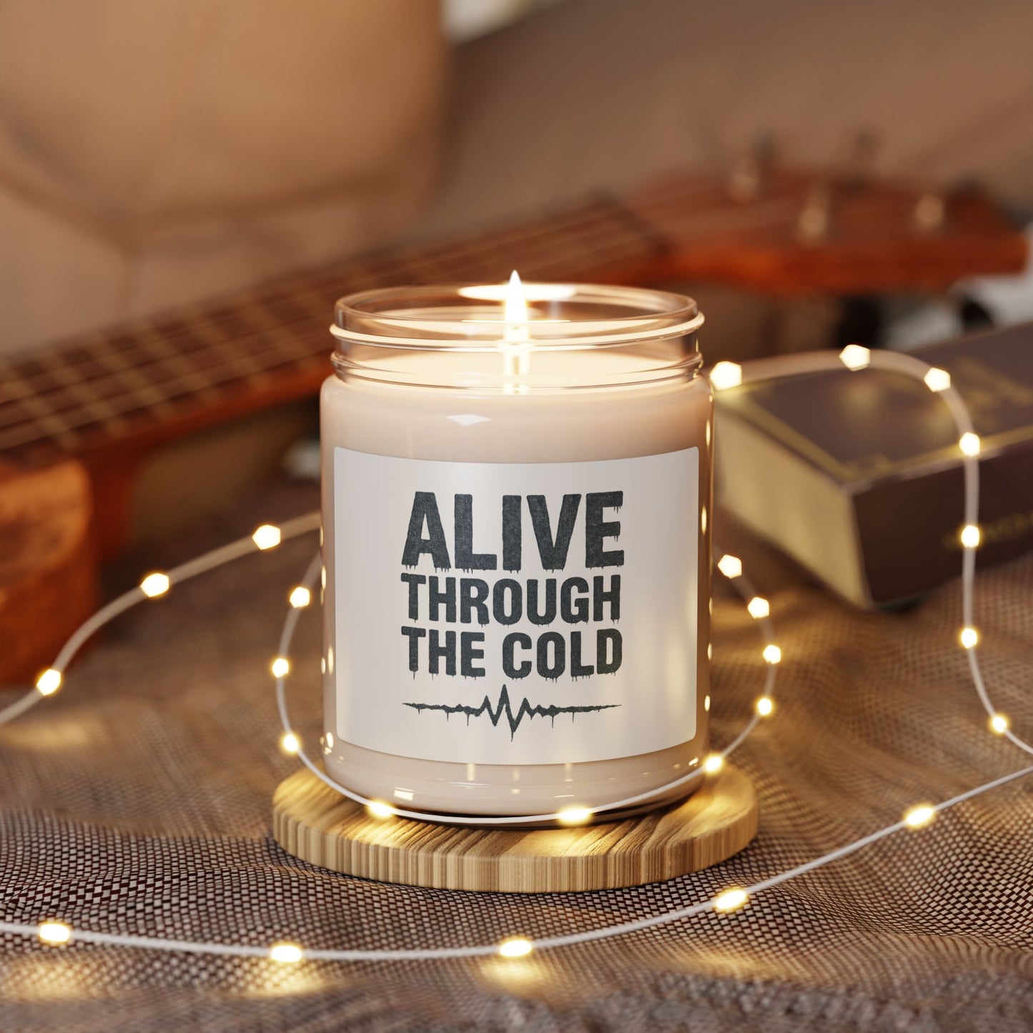 Scented Soy Candle, Cozy Atmosphere, Perfect Gift for Winter, ''Alive Through the Cold'', Relaxation, Home Fragrance, Self-Care