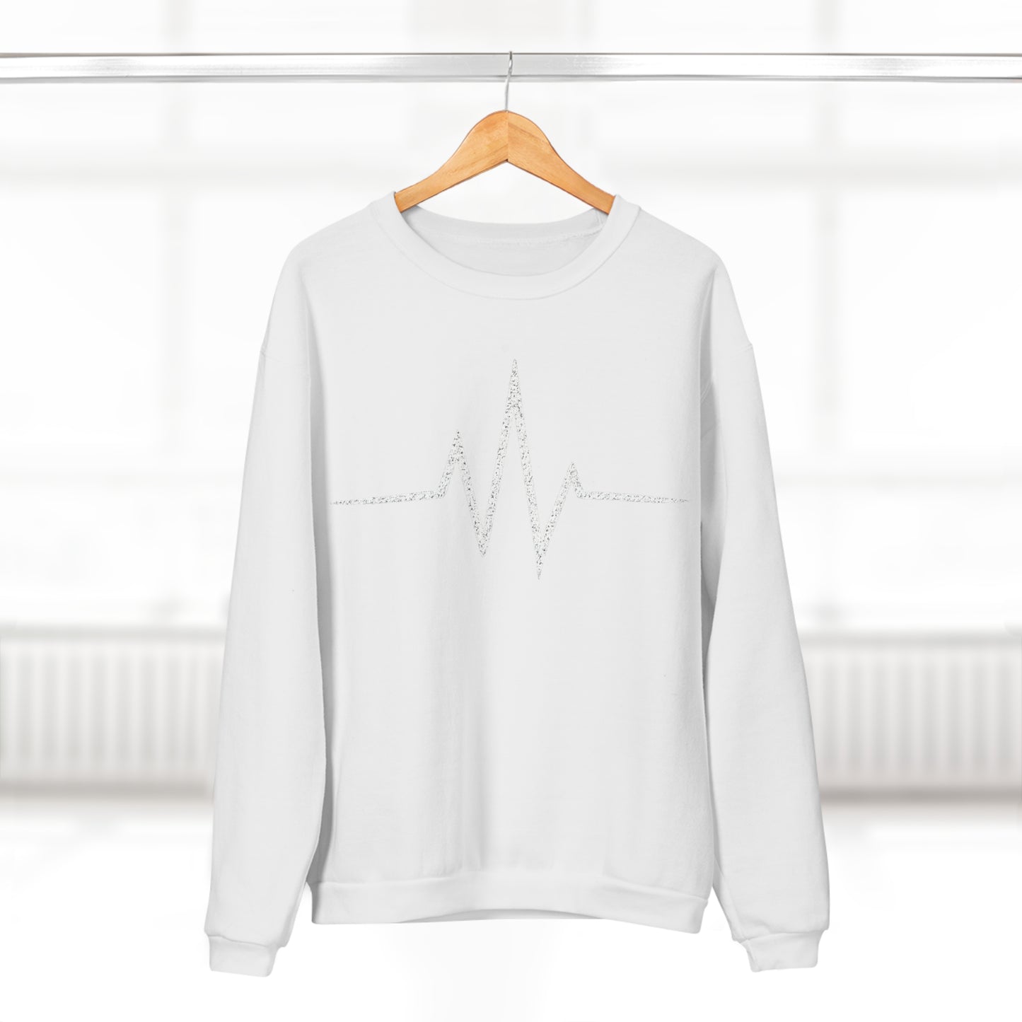 Inspirational Heartbeat Crew Neck Sweatshirt, Motivational Gift, Casual Wear, Unisex Pullover, Fitness Enthusiast