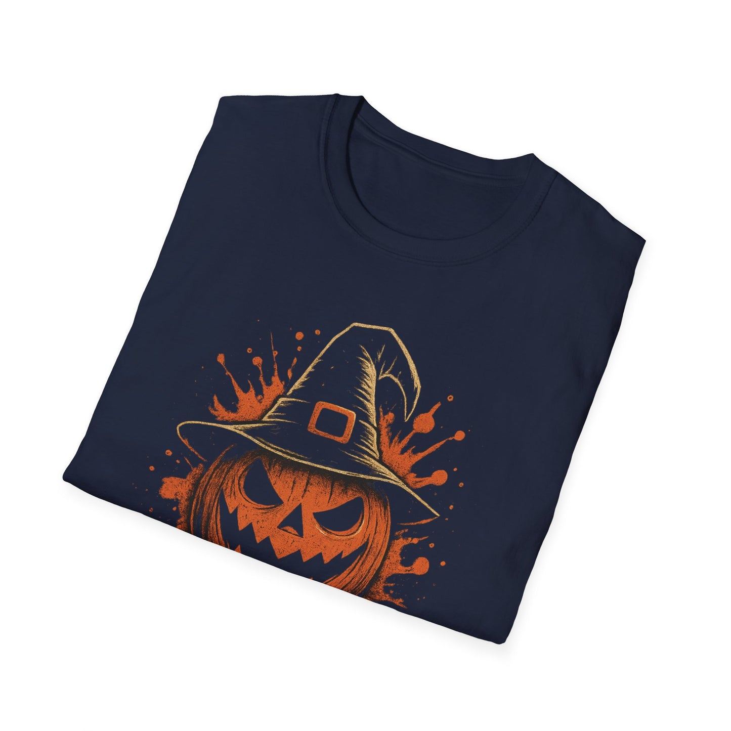 Halloween Pumpkin T-Shirt, Unisex Casual Tee, Spooky Season Apparel, Fall Festive Wear, Gift for Halloween Lovers, ALIVENLIVIN Shirt