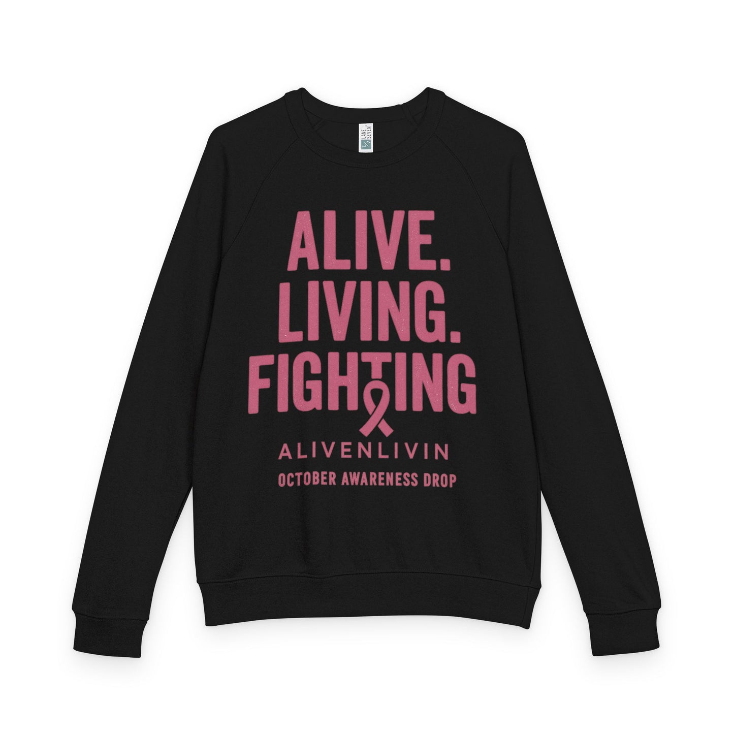 Awareness Crewneck Sweatshirt, Cozy Supportive Apparel, Gift for Breast Cancer Awareness Month, Unisex Casual Wear, Fight Against Cancer