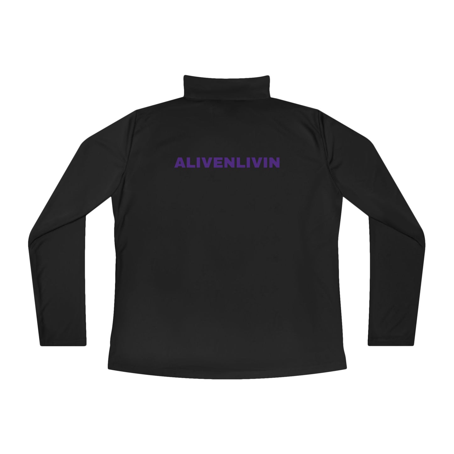 Ladies Quarter-Zip Pullover with Brain Ribbon Design | Casual Wear, Athleisure, Awareness Gear, Gift Idea, Comfortable Hoodie
