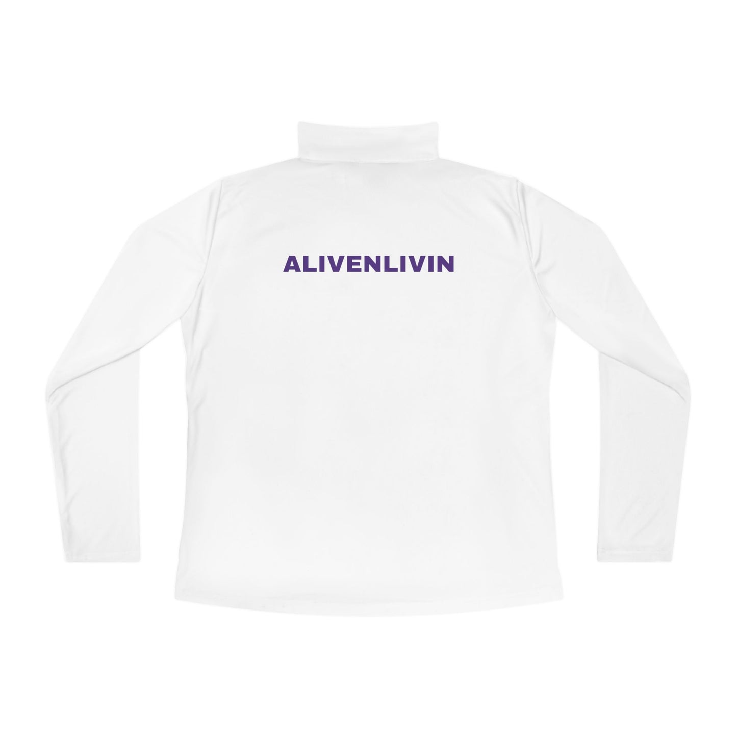 Ladies Quarter-Zip Pullover with Brain Ribbon Design | Casual Wear, Athleisure, Awareness Gear, Gift Idea, Comfortable Hoodie