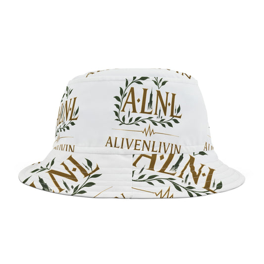 Trendy All-Over Print Bucket Hat - A.P.L.N. Style, Unisex Gift for Beach, Festivals, Sun Protection, Summer Fashion, Casual Wear