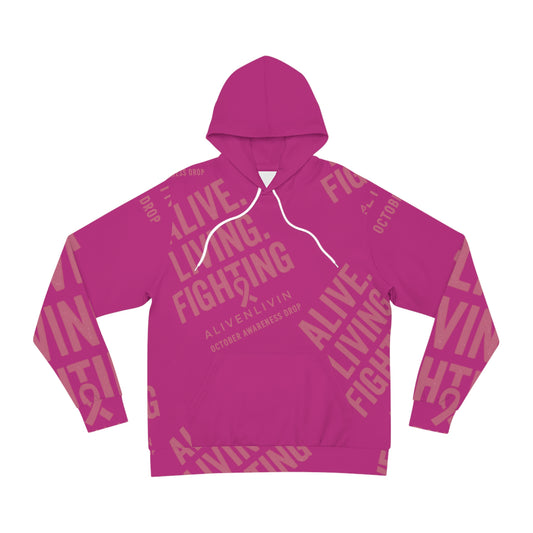 Awareness Fashion Hoodie - 'Alive. Living. Fighting.'