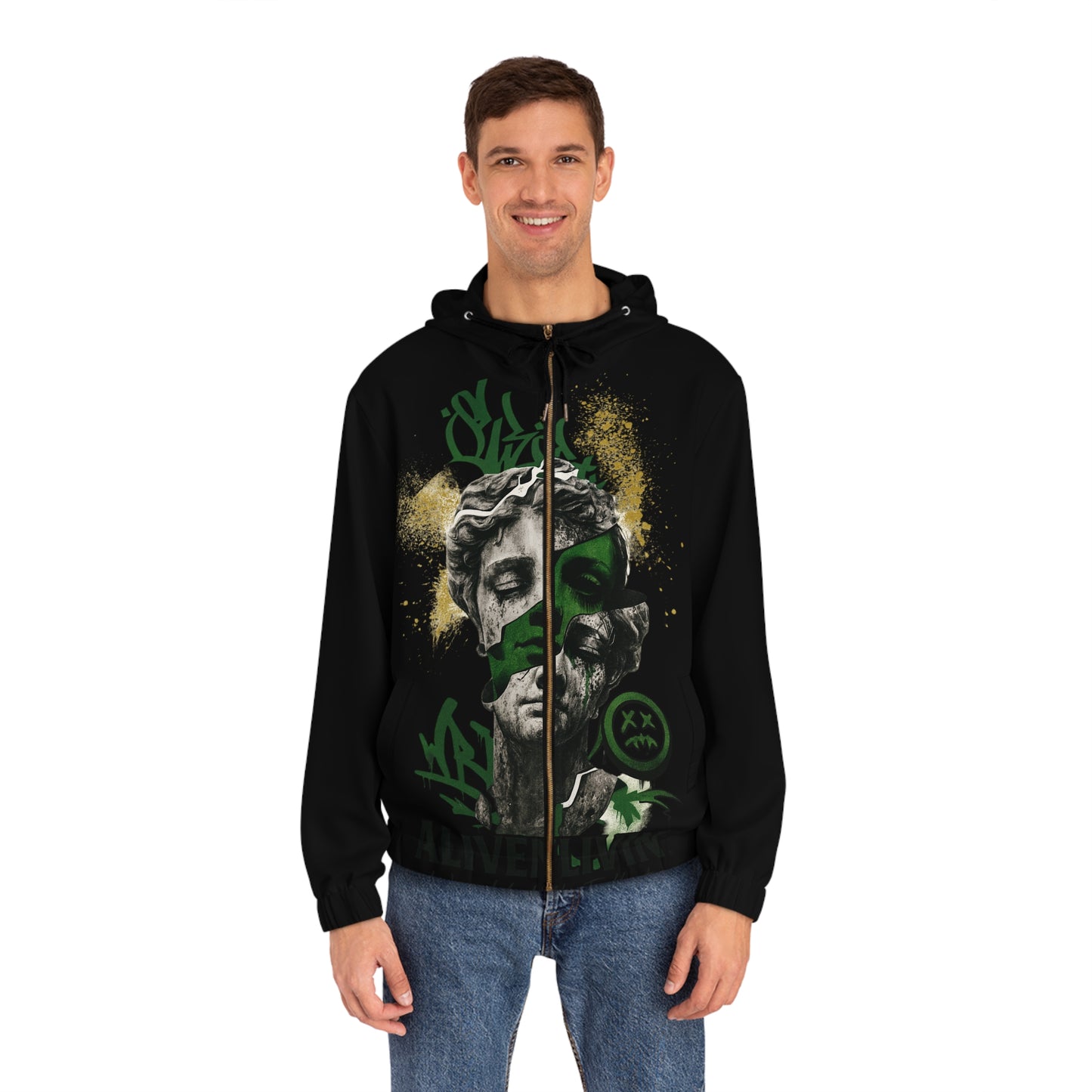 ALIVENLIVIN Graffiti Statue Hoodie-Wear Life to the fullest