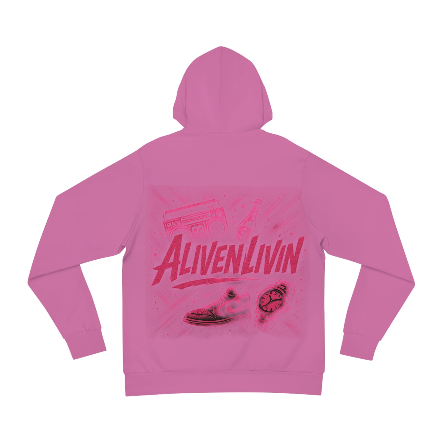 Chic AOP Fashion Hoodie: ALIVENLIVIN, Streetwear, Casual Gift, Unique Style, Everyday Wear