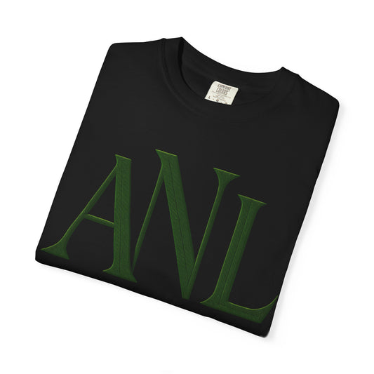 Stylish Garment-Dyed T-Shirt with ANL Design, Unisex Casual Tee, Perfect for Everyday Wear, Gift Ideas, Relaxed Fit Apparel