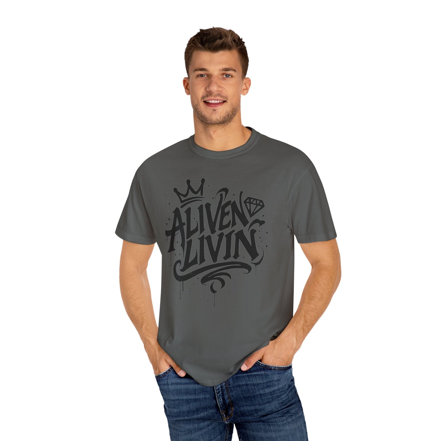 Stylish Unisex Graphic Tee - "ALIVEN LIVIN" - Trendy Streetwear, Casual Gift, Comfortable Everyday Wear, Cool Summer Top, Unique [...]
