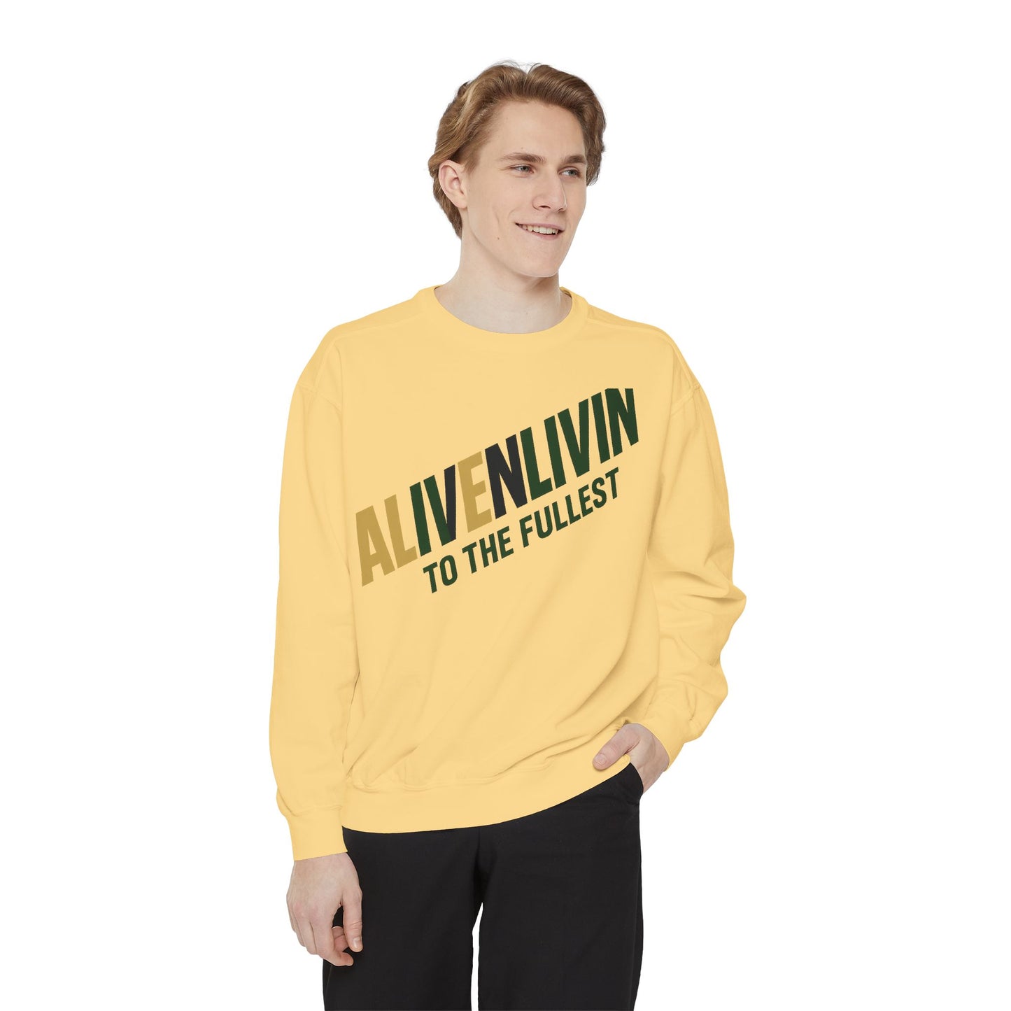 Alive 'N' Livin Unisex Garment-Dyed Sweatshirt | Cozy Casual Wear, Perfect for Relaxing, Great Gift for Friends, Ideal for [...]