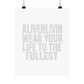 Inspirational Wall Art Poster, Motivational Home Decor, Positive Quote Print, Office Wall Decor, Gift for Friends