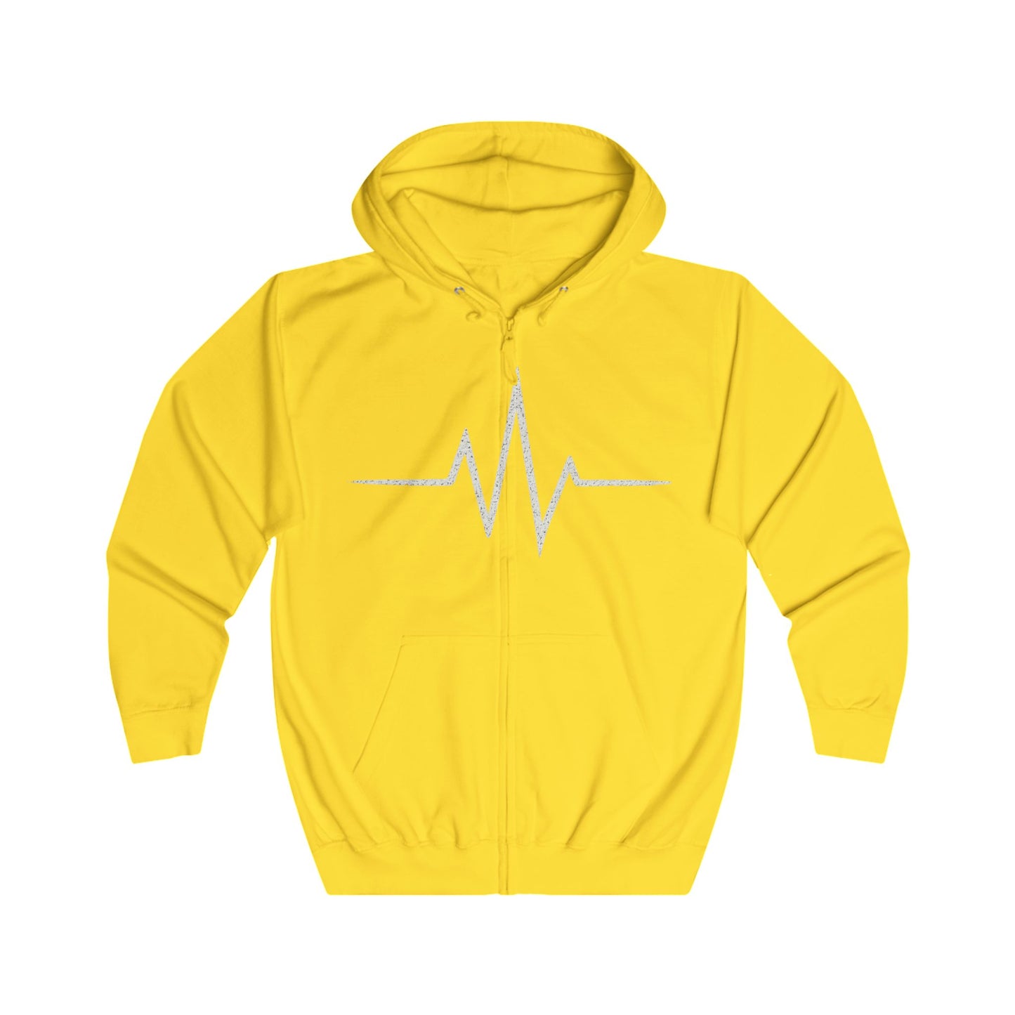 Vibrant Unisex Full Zip Hoodie - Heartbeat Graphic, Motivational Wear, Fitness Apparel, Everyday Comfort, Perfect Gift for Wellness [...]