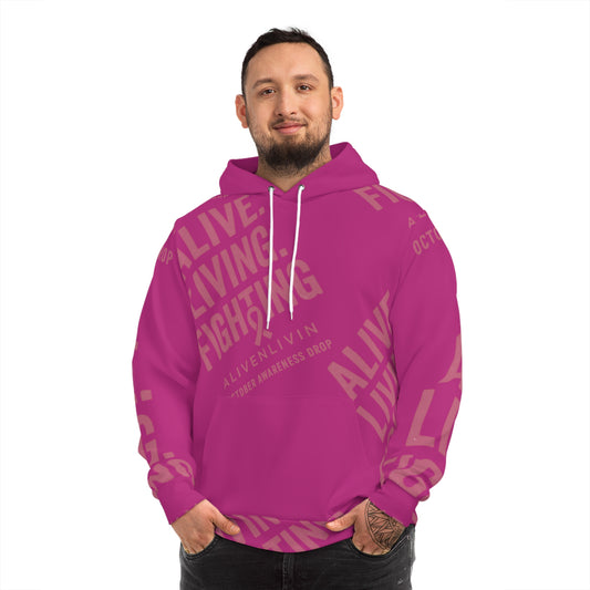 Awareness Fashion Hoodie - 'Alive. Living. Fighting.'